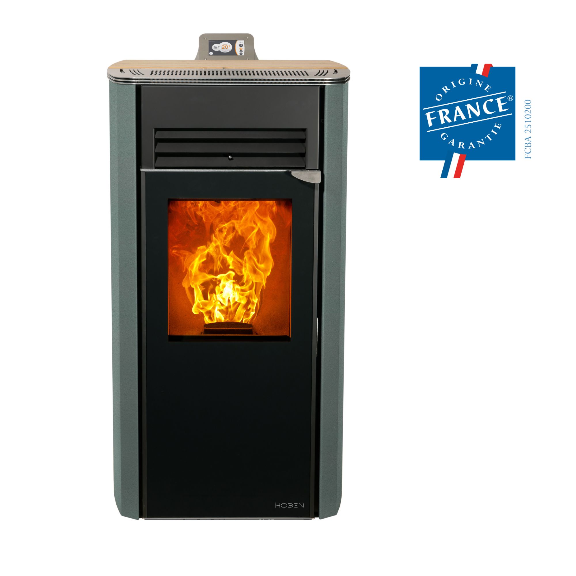 poêle à granulés canalisable étanche, fabriqué en France, HOBEN H9C Signature