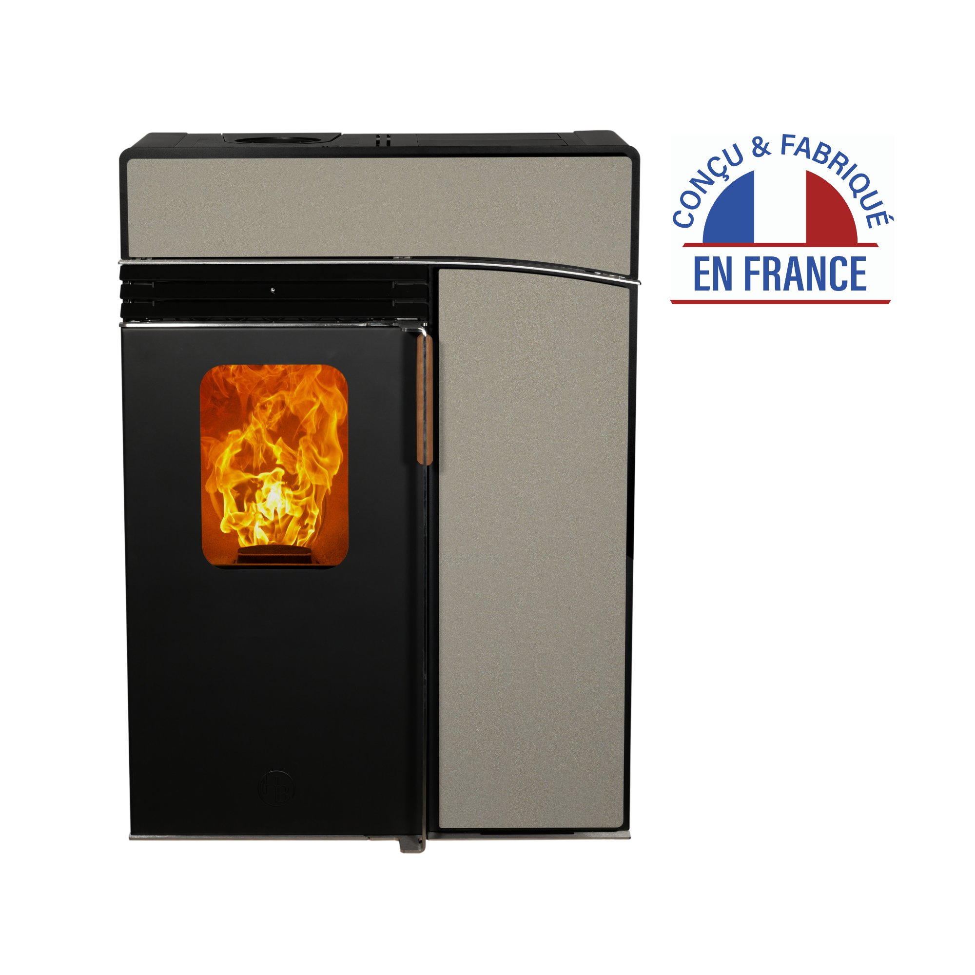 poêle à granulés plat, étanche, fabriqué en France, HOBEN H6 Horizon